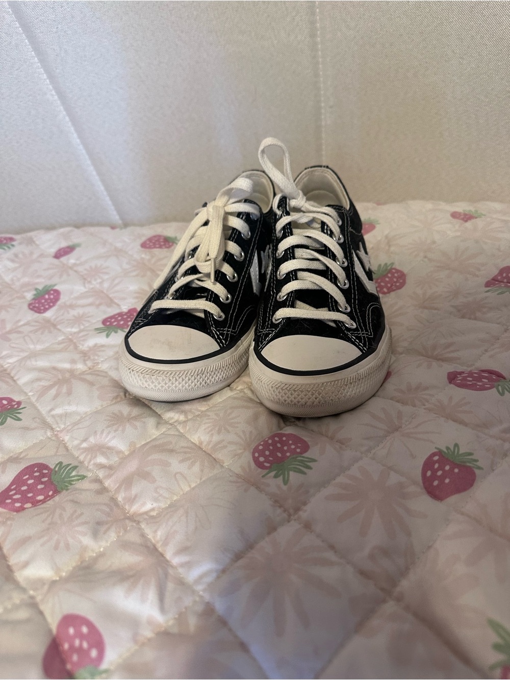 Converse Kids Black and White Low-Top Canvas Sneakers